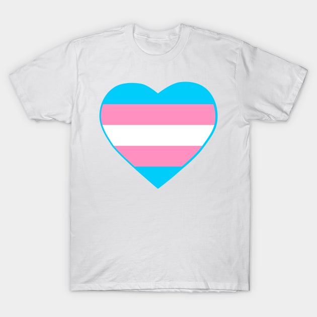 Pride Flag Heart Transgender T-Shirt by VanumChan